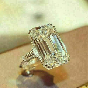 Anillo de Diamante Corte Esmeralda T0331, Joyería Clásica Natural para Mujer, 1 Quilate - Product Image 1