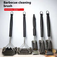 Haute qualité Barbecue Triple épurateur gril brosse de nettoyage nettoyant en acier inoxydable Barbecue poils nettoyage barbecue gril brosse