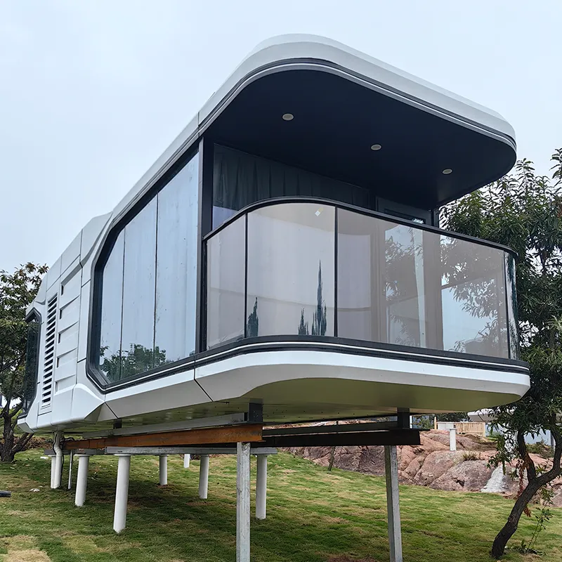 Modernas Prefabriquee Luxe Villa Huis Kit Geprefabriceerde Modulaire Mobiele Ruimte Capsule Prefab Huizen Huis
