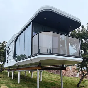 Modernas Prefabriquee Luxury Villa House Kit Prefabricated Modular Mobile Space Capsule Prefab Houses Home