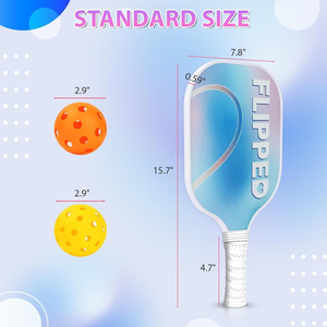 Set di Racchette da Pickleball Progettato Specificamente per Coppie, con Racchette in Fibra di Vetro con Nucleo a Nido d'Ape da 15mm, Racchette Resistenti - Product Image 3