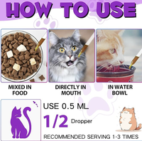 Gouttes multivitaminées liquides 15 en 1 pour chats avec taurine, lysine, complexe de vitamines B, pour la santé immunitaire, cutanée, cardiaque, OEM, ODM, marque privée