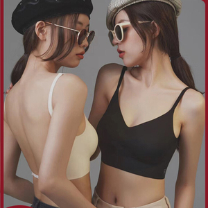 ชุดชั้นในไร้รอยต่อเปลือยหลังรูปตัวยูสำหรับผู้หญิงเสื้อชั้นในแบบสายรัดหน้าอกเล็กมีสายแบบชิ้นเดียวสำหรับฤดูร้อน - Product Image 2