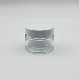 Pot en verre transparent de 1 oz avec couvercle noir et blanc, pot <span class=keywords><strong>pour</strong></span> crème de soin de la peau, pot <span class=keywords><strong>pour</strong></span> crème <span class=keywords><strong>cosmétique</strong></span>, flacons <span class=keywords><strong>pour</strong></span> poudre <span class=keywords><strong>pour</strong></span> crème <span class=keywords><strong>pour</strong></span> le visage, best-seller - Product Image 2