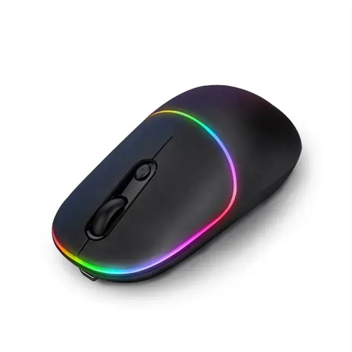2.4GHz BT5.0 Dual modes TYPE-C Wireless Mice 1600DPI Ergonomic Optical RGB Light Rechargeable Gaming Mouse for PC Laptop