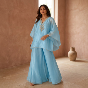 High Quality Stitched Complete Chanderi Cotton Blend <b>Kurta</b> Set for <b>Women</b> Indian Designer Ethnic Wear Festive Collection Bulk - Product Image 2