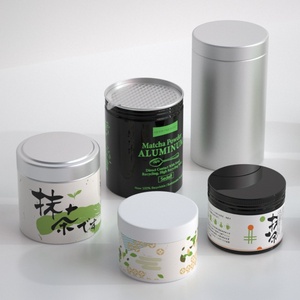 Envase Redondo de Metal para Matcha, Personalizado, de Grado Alimenticio, con Tapa - Product Image 1