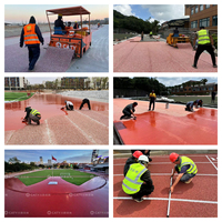 Piste de course synthétique haute performance de marque privée pour les collèges sportifs