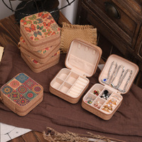 Boîte à bijoux de voyage compacte en cuir PU avec fermeture éclair, étui de rangement de luxe pour bijoux, coffret cadeau en cuir – Grande Vente