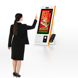 Tùy chỉnh 21.5/27/32 inch nhà hàng tự đặt hàng kiosk, tự thanh toán kiosk thanh toán, đa chức năng máy ảnh cho nhà hàng & quán cà phê - Product Image 1