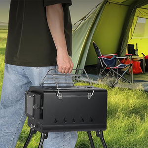 Réchaud portable à bois pour tente de camping avec pieds pliants Réchaud multi-combustibles Titan pour l'extérieur - Product Image 3