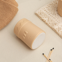Récipients à bougies de style européen avec diffuseurs d'arômes en céramique ménagers sur mesure Bougies en céramique à relief personnalisées Bocaux vides