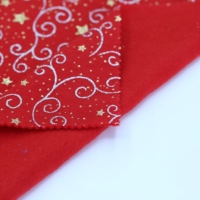 Tissu en velours 100% polyester, imprimé avec un motif en feuille métallique, finition brillante de qualité supérieure, infroissable, léger, certifié OEKO-TEX, rehausse l'élégance des accessoires