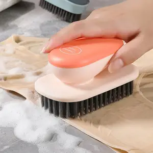 Household Cleaning Brushes Bathroom Grip Easy Hold Laundry Tube Cleaning Brush Shoe Brush Bottle Cleaner Shoe C