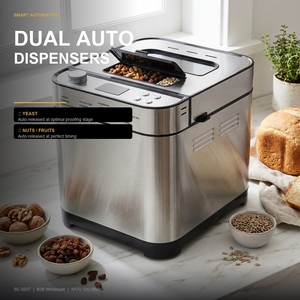 Máquina <span class=keywords><strong>para</strong></span> <span class=keywords><strong>Hacer</strong></span> <span class=keywords><strong>Pan</strong></span> Eléctrica Automática Saludable, Sin Gluten, Trigo Integral, 3 Controles de Crosta, Temporizador de 15H, Acero Inoxidable, Fácil de Limpiar, OEM&ODM&CKD - Product Image 2
