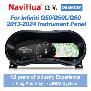 สำหรับอัพเกรดหน้าปัดดิจิตอล LCD สำหรับรถยนต์อินฟินิตี้ Q50/Q50L/Q60 ปี 2013-2024 ระบบ Linux ขนาด 12.3 นิ้ว รองรับการใช้งาน - Product Image 1