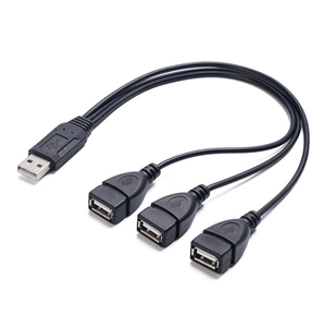Pvc Đen USB 2.0 Nam Để Dual Nữ Y Splitter Cable Cho Máy In Máy Quét Máy Chiếu Máy Ảnh Microphone Xe Loa Máy Tính - Product Image 1