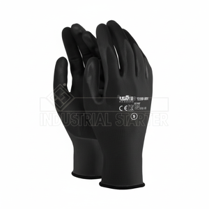 ถุงมือนิรภัยสีดำ PU - Product Image 1