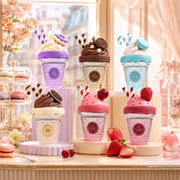 Parfum Gourmand Arabe 100ml en Forme de Pot de Crème Glacée, Longue Durée, Vanille, Fraise, Chocolat, EDP Unisexe, Parfum de Dubaï, Cadeau Idéal