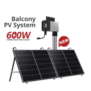 Güneş mikro invertör sistemi kiti balkon üzerinde fotovoltaik sistemi santral 600W 800W komple güneş