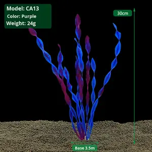 Kunstplanten Aquariumbenodigdheden Aquariumlandschapsarchitectuur Decoratie Watergras Kunststof bloem Zeewier Decoratief <span class=keywords><strong>aquarium</strong></span> - Product Image 2