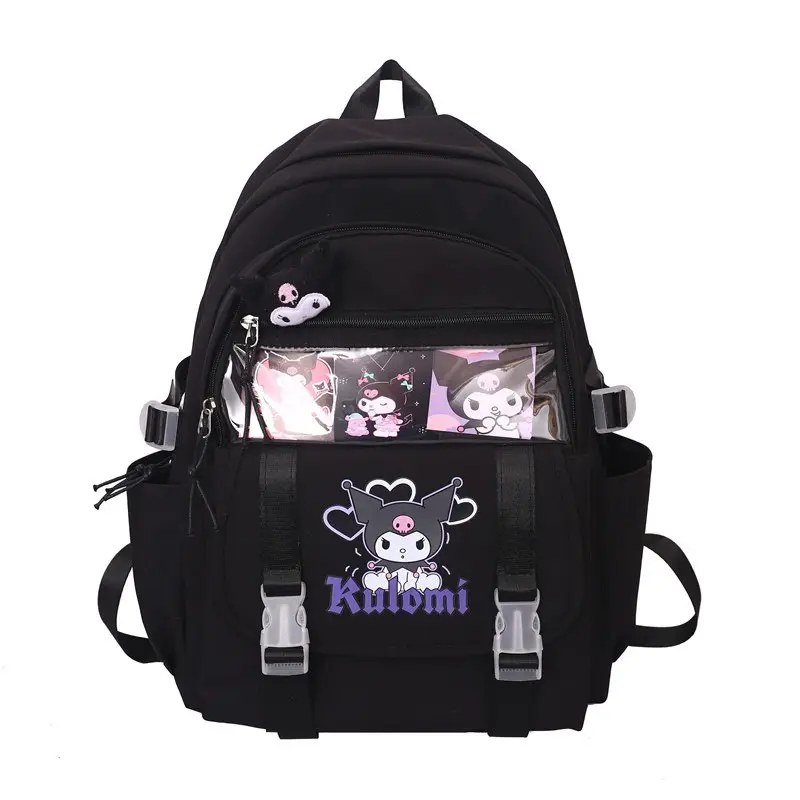 Tytopone Kuromi ransel Sanrio anak laki-laki dan perempuan ransel mode melodi Sekolah Tinggi murid kelas tiga sampai enam ransel