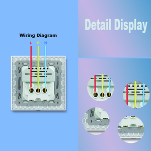 Prise <span class=keywords><strong>murale</strong></span> électrique Schuko standard UE en verre trempé avec ports <span class=keywords><strong>USB</strong></span> et Type-C pour la maison, vente en gros - Product Image 4