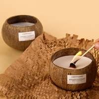 Coffret Cadeau Bougies Parfumées en Coque de Noix de Coco – Ambiance Niche Haut de Gamme pour Chambre à Coucher – Créativité et Parfum – Cadeau d'Anniversaire – Bougies Aromatiques