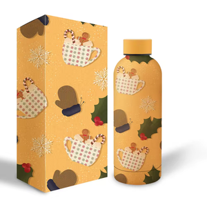 Vaso Térmico <span class=keywords><strong>de</strong></span> Acero Inoxidable 304 <span class=keywords><strong>Feliz</strong></span> <span class=keywords><strong>Navidad</strong></span> con Diseño Navideño Personalizado, <span class=keywords><strong>Taza</strong></span> <span class=keywords><strong>de</strong></span> Café Aislada <span class=keywords><strong>de</strong></span> Doble Pared - Product Image 2