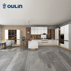 대중적인 페인트 유리제 문 현대 최소한 부엌 찬장 공장 출구 - Product Image 2