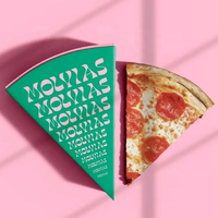 Caja de Cartón Corrugado Ecológica de Alta Gama con Logotipo Personalizado, Tamaño Personalizado, Plegable en Forma de Triángulo, para Pizza y Alimentos