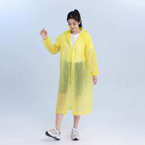 Imperméable unisexe en EVA personnalisé de haute qualité avec logo, vente en gros, veste imperméable épaisse, femmes, hommes, noir, vêtements de pluie pour le camping - Product Image 2