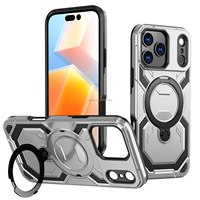 Nouvelle coque RUIZHILONG Armor TPU PC 2-en-1 pour iPhone 17/16e/15/14/13/17 Air/17 Pro Max avec béquille antichoc noire sport