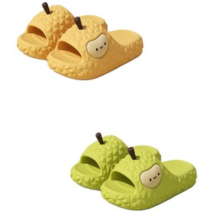 Cute Cartoon Durian Slippers For Women Thickened Non Slip Soft Sole Indoor Home Wear Size 36 41 Yellow Green - Product Image 5