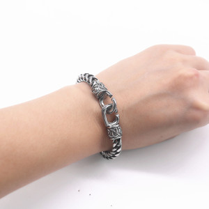yunnique Minimalist <b>Titanium</b> Steel <b>Chain</b> Bracelet Unisex Geometric Design Fashion Jewelry - Product Image 4