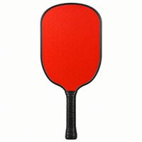 Raquette de pickleball en fibre de carbone brute de forme allongée, matériau hybride, design sans bordure, noyau en polypropylène, protection des bords 3K