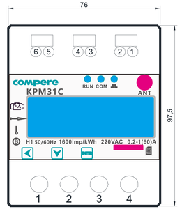 <span class=keywords><strong>Compteur</strong></span> d'énergie monophasé 4G à <span class=keywords><strong>carte</strong></span> SIM 63A Rail DIN <span class=keywords><strong>Compteur</strong></span> d'électricité prépayé - Product Image 5