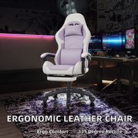 Chaise de jeu ergonomique, chaise de bureau pour ordinateur, base à cinq étoiles, soutien lombaire pour la maison et le dortoir