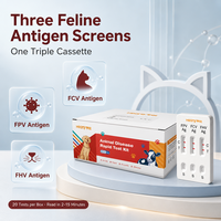 Bandelette de diagnostic rapide 3 en 1 pour le dépistage du virus respiratoire félin (FPV, FCV, FHV Ag) à haute spécificité