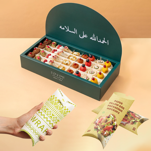 Logotipo de impresión personalizado <span class=keywords><strong>Desechable</strong></span> Shawarma Kebab Fries Box Takeaway Box Togo Chicken Shawarma Catering Caja de embalaje con divisor - Product Image 2