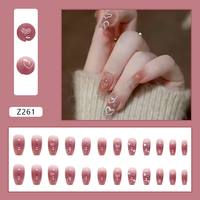 Uñas Postizas de Alta Calidad con Diseño de Diamante en Forma de Almendra Ovalada, Precio de Fábrica, Proveedores de Uñas Postizas al por Mayor
