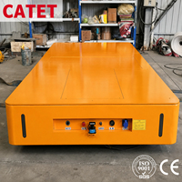Carro Eléctrico Plano Sin Rieles de 12 Toneladas, Carro de Plataforma Personalizable para el Manejo de Materiales Pesados en Talleres