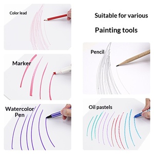 <span class=keywords><strong>Papier</strong></span> cartonné <span class=keywords><strong>blanc</strong></span> épais 8K 300g A4/A3 pour <span class=keywords><strong>dessin</strong></span> artistique, peinture, <span class=keywords><strong>dessin</strong></span> à la main, cartes carrées faites à la main pour étudiants et enfants, 50 feuilles - Product Image 5