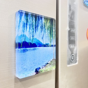 Magnete per Frigorifero in Acrilico con Arte Paesaggistica Originale, Adesivo Scenico con Persone, Ecologico, Durevole, Personalizzato, Rettangolare, Regalo per Anniversario - Product Image 3