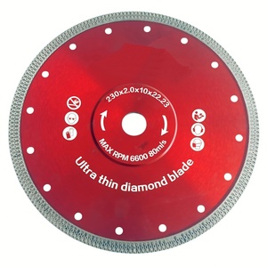 Lame de coupe turbo en maille filetée Net X de qualité stable, directement de l'usine, 230 180 125 115 mm, pour découpe à sec et humide de carreaux, céramique et granit, sans éclats - Product Image 2