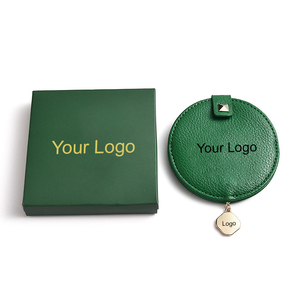 メーカーカスタマイズグリーンレザー片面鏡高級で美しい化粧鏡 - Product Image 3