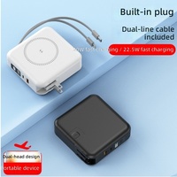 Chargeur magnétique sans fil 2-en-1 avec câble intégré, PD 22,5W, alimentation portable