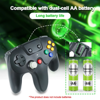 2.4G Wireless Remote Joystick Controller Game Pad Joypad untuk Nintendo 64 Gamepad Joypad N64 Video Console Accessories 2.4GHz