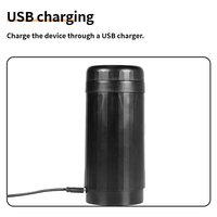 Nouveau design de broyeur d'herbes électrique rechargeable personnalisé broyeur d'épices à tabac noir conteneur de stockage noir avec cachette