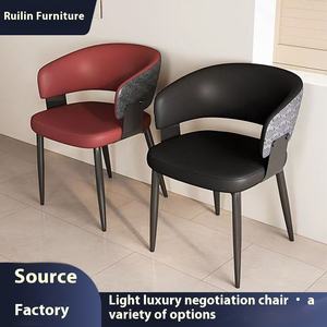 Chaise de Maître Moderne et Confortable en Cuir pour Mobilier de Maison, Salle à Manger, Hôtel, <span class=keywords><strong>Restaurant</strong></span>, Parc - Nouveauté, Prix à Négocier - Product Image 2